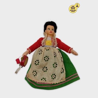 Poupée Folklorique Vintage Robe Traditionnelle 19-20 Cm