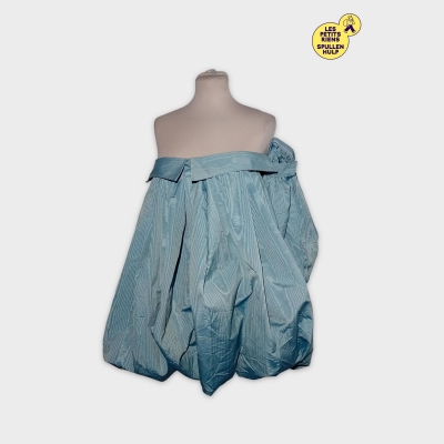 Robe Boule Col Chemise Zara Icons Bleue Ciel S