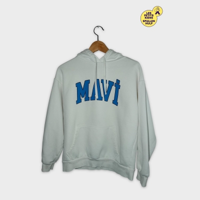 Hoodie Mavi Blanc Imprimé 