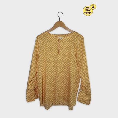 Chemise Eterna Jaune Motifs Géométriques L