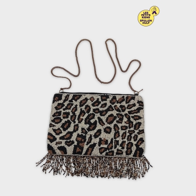 Sac Bandoulière Primark Motif Léopard Perlé Franges T5252