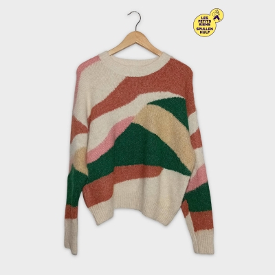 Pull Rayures Multicolores Ikoone & Bianka Paris Taille Unique
