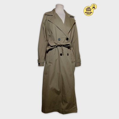 Trench Coat Long Zara Kaki Beige L
