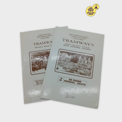 Livres Cartes Postales Anciennes Tramways Belgique Retro Edition Tome 1 & 2 (BL827)