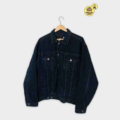 Veste En Jean Noire Zips M