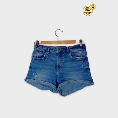 Short Jean Zara Bleu Délavé Taille Xxs