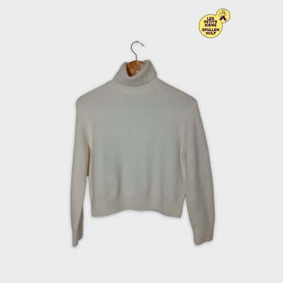 Pull Col Roulé Zara Crème 11 Ans #t5282