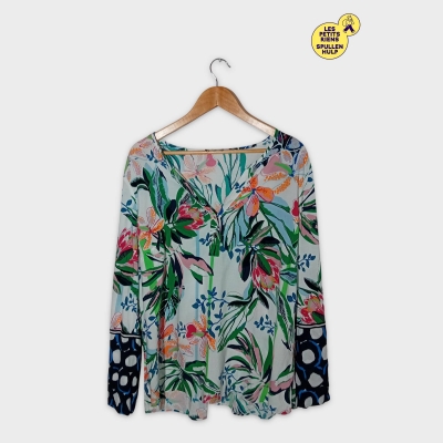 Chemisier Airfield Imprimé Tropical Fleuri Multicolore Xxl