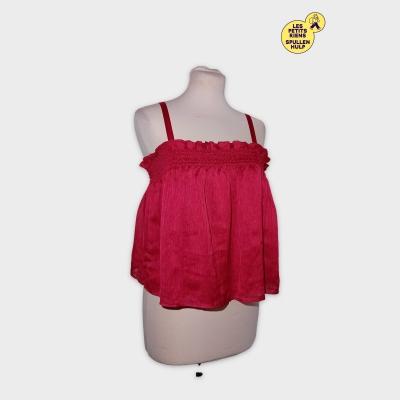 Haut Nuisette Mango Rouge Bordeaux Taille S