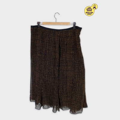 Jupe Natan+ Soie Motifs Quadrillés Noire 6xl / 52