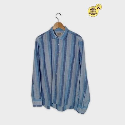 Chemise Rayée Marcel Bleue Manches Longues L