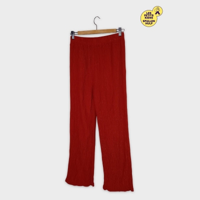 Pantalon Plissé Fluide Terracotta S/36/8 Terra Di Siena
