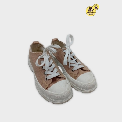 Baskets Basses Toile Beige Taille 33 Enfant