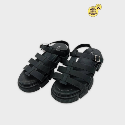 Sandales Cube Plateforme Chunky Noires 38