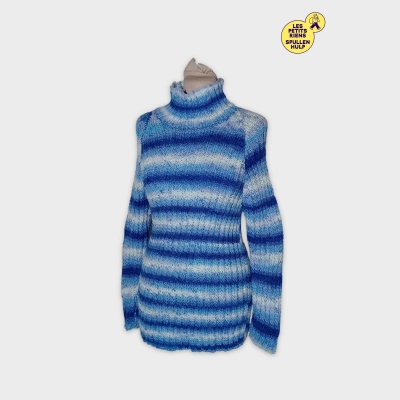 Pull Maille Rayé Col Montant M