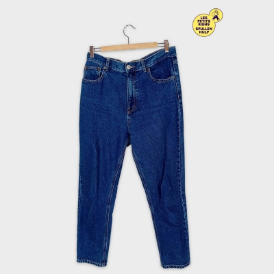 Jean Mom Pull&bear Bleu Foncé Taille L 40