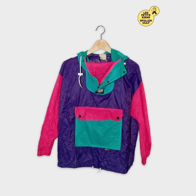 Anorak K-way Color Block Vintage Xs