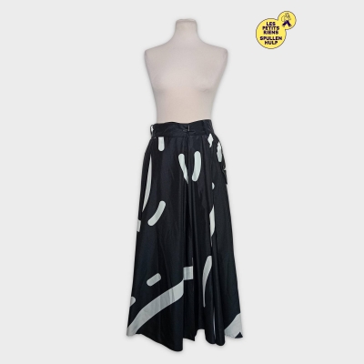 Jupe Midi Max Mara Noire Motifs Abstraits S