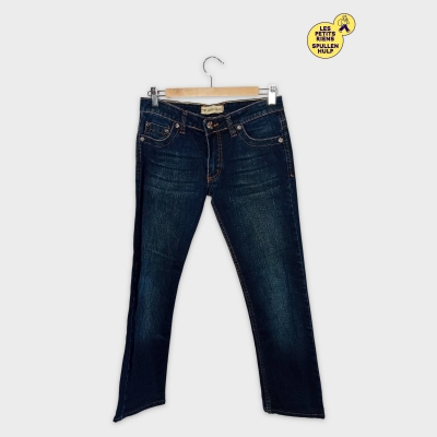 Jean Skinny Droit Bleu Foncé Emporio Armani Strass 30