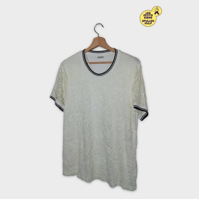 T-shirt Dentelle Blanc Damart Femme Xl T5399