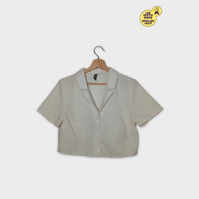 Chemise Courte Texturée Écrue Divided