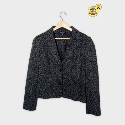 Blazer Court Laura Ashley Motif Léopard Gris Xl