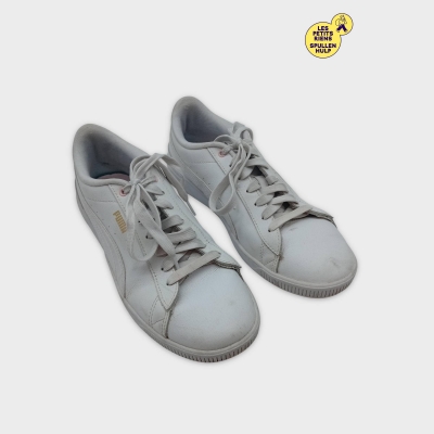 Baskets Basses Puma Blanches Et Roses Taille 40