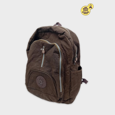 Sac À Dos Kipling Marron Foncé Nylon Décontracté