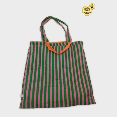 Sac Cabas Réversible Mylittlebox Rayures Floraux