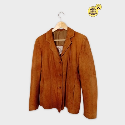 Veste Blazer Daim Marron Manuel Herrero