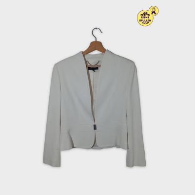 Veste Blazer Courte Karen Millen Blanc Cassé L