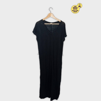 Robe Longue Col V Noire Des Petits Hauts M/38