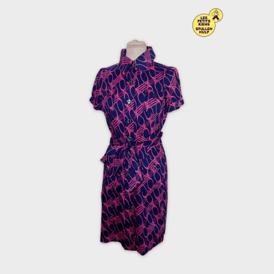 Robe Chemisier Diane Von Furstenberg Coton Motif Géométrique L