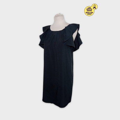 Robe Noire Manches Volants Holly Bracken S 36 8