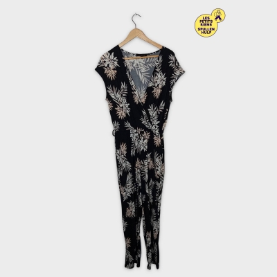Combinaison Pantalon Fleurie Noire Lolaliza