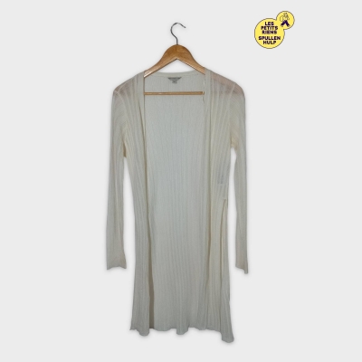 Gilet Long Guess Blanc Cassé M