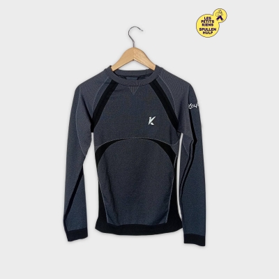Haut Technique Sport Kaytan Manches Longues Gris Et Noir
