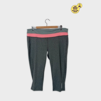 Legging Sport Corsaire Crivit Gris/rose 4xl