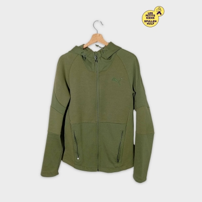 Veste Zippée Puma Vert S Sport Kaki