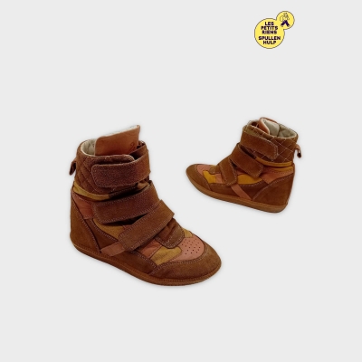 Baskets Montantes Compensées March23 Daim Marron 36