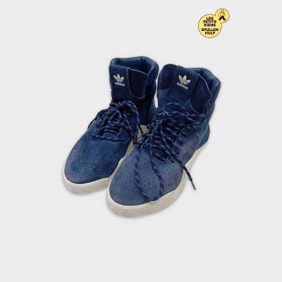 Baskets Montantes Adidas Bleu Suède Taille 43,5