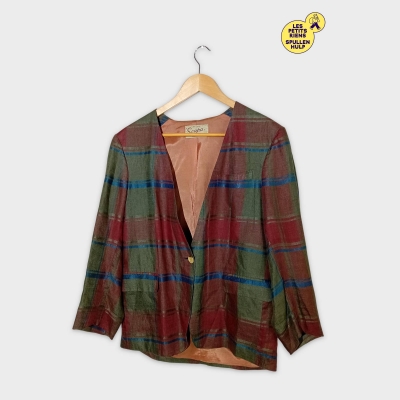 Veste En Lin À Carreaux Scapa L