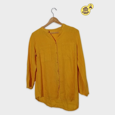 Chemise Légère Jaune Moutarde À Poches M