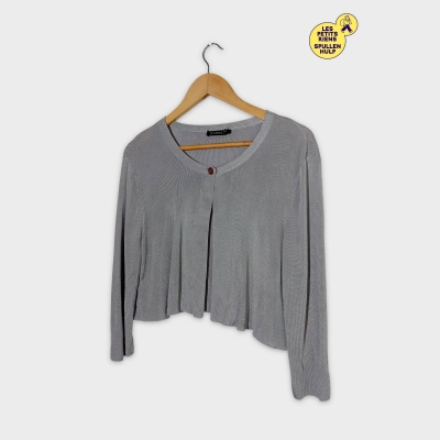Gilet Court Gris Caroll Taille Xl