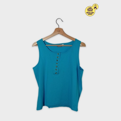 Débardeur Bleu Turquoise 3 Suisses L/xl