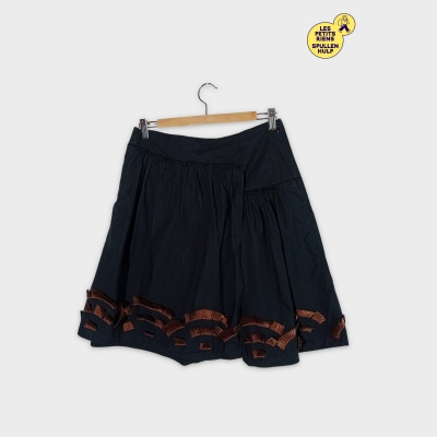 Jupe Patineuse Noire Plissée Tintoretto M