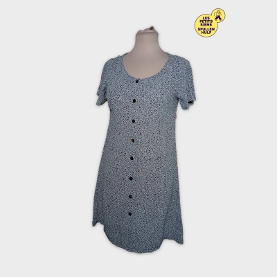 Robe Courte Fleurie Bleue Jackpot S