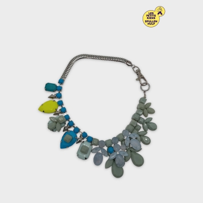 Collier Plastron Fantaisie Coloré Label Jaune 🟡