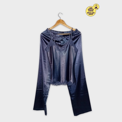 Ensemble De Nuit Satiné Et Dentelle Lingadore M/38/10