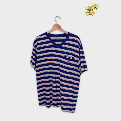 T-shirt Tqf Rayé Bleu Blanc Rouge L